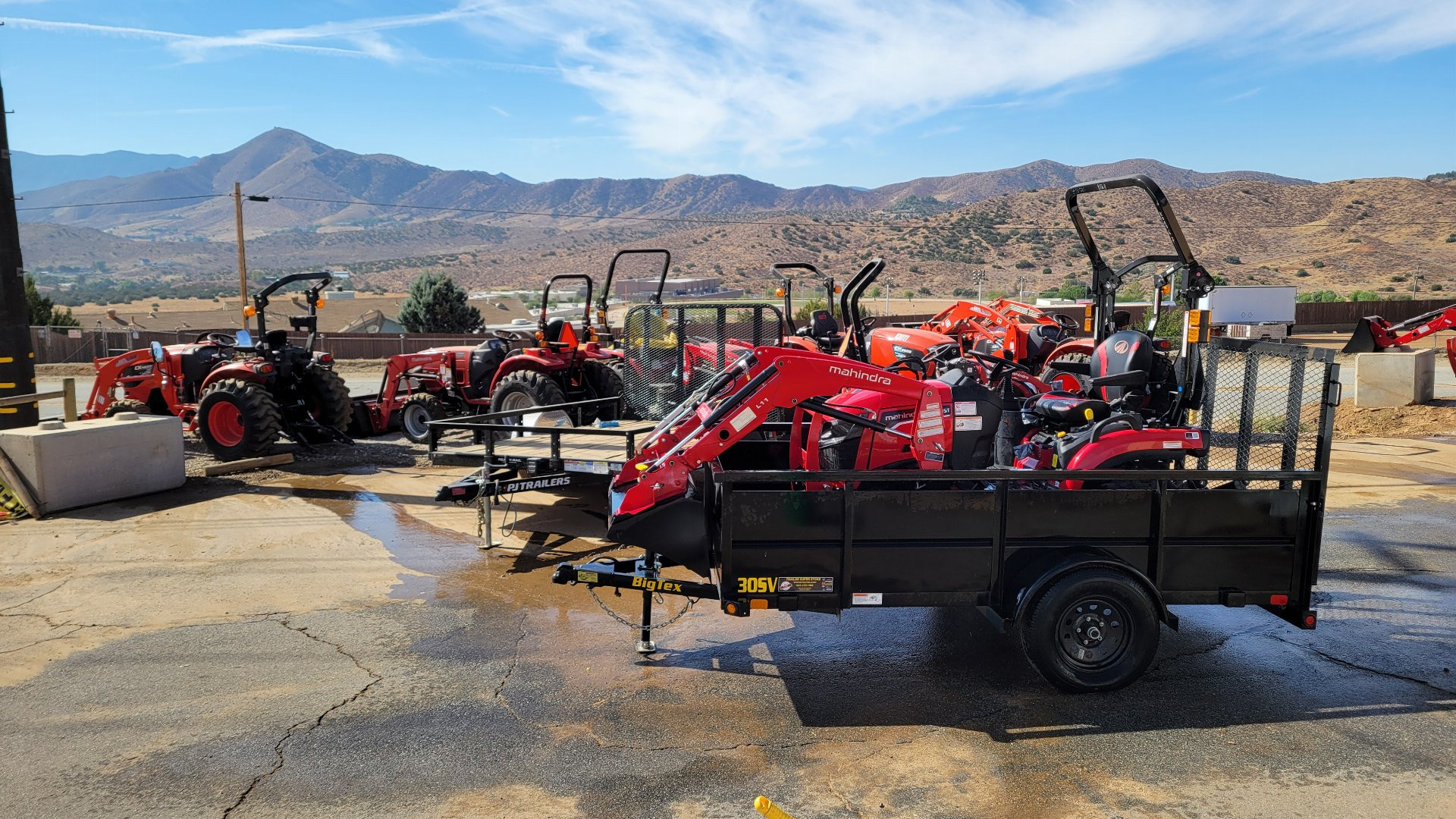 New 2024 Mahindra 1120 HST BUNDLE #1 Landscape Trailer