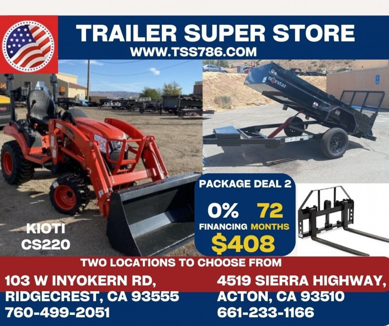 New 2023 KIOTI CS2220 Tractor