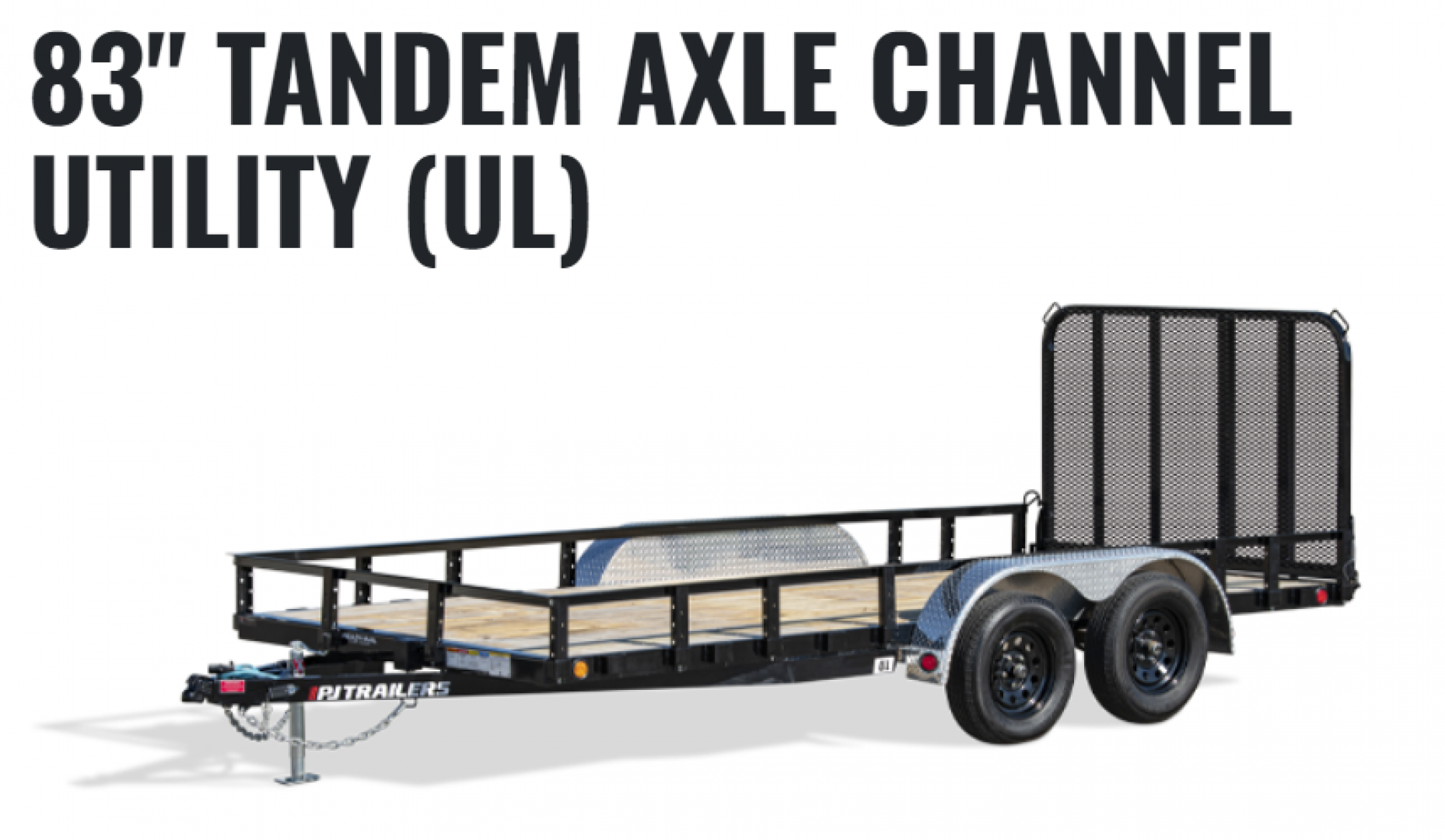New 2024 PJ Trailers UL 83X18-GATE Utility Trailer