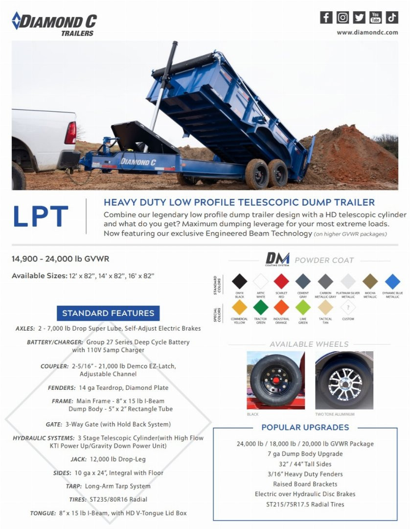 New 2025 Diamond C Trailers LPT 14X82-32-PACESETTER EDITION