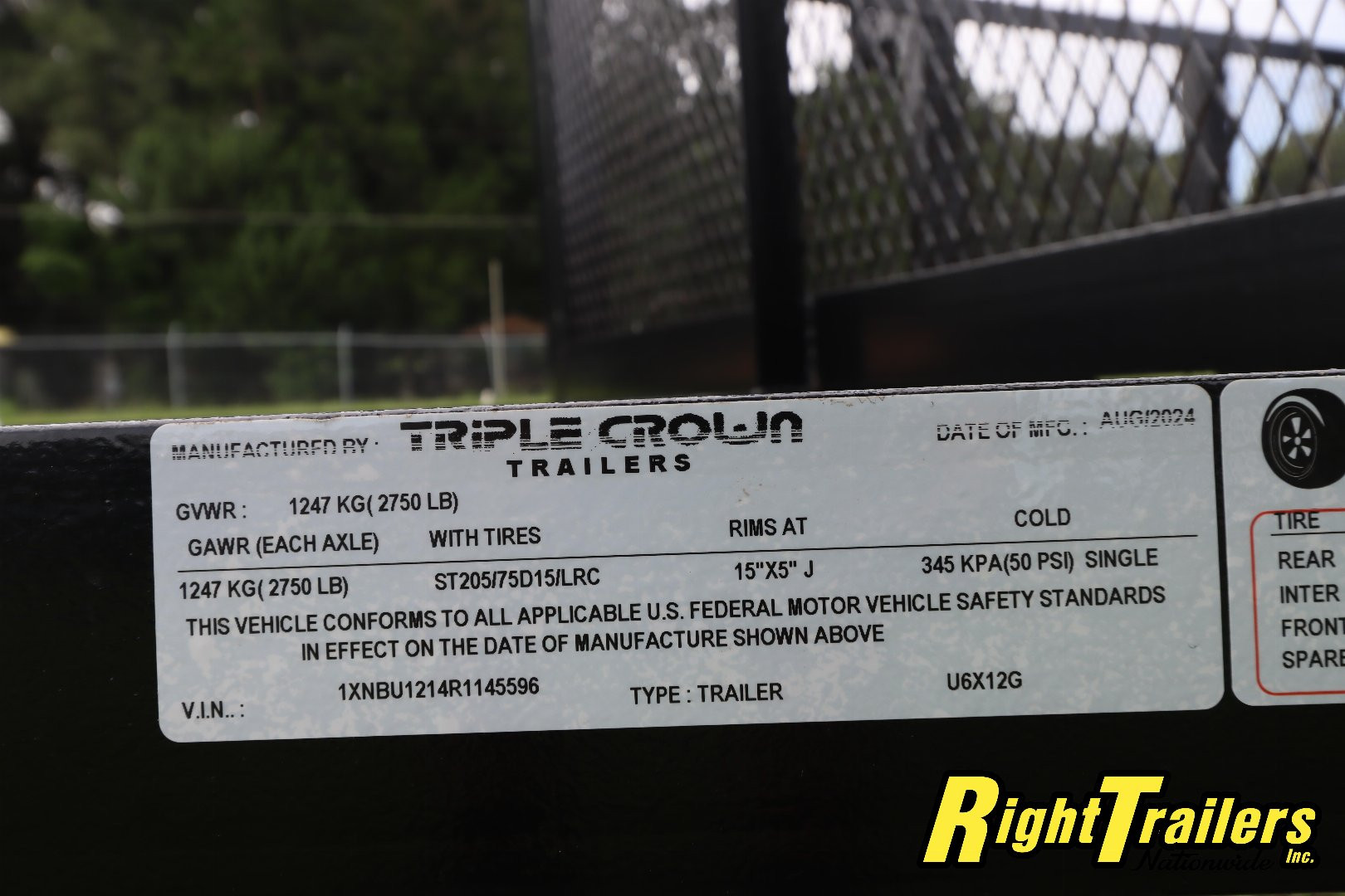 New 6X12 TRIPLE CROWN