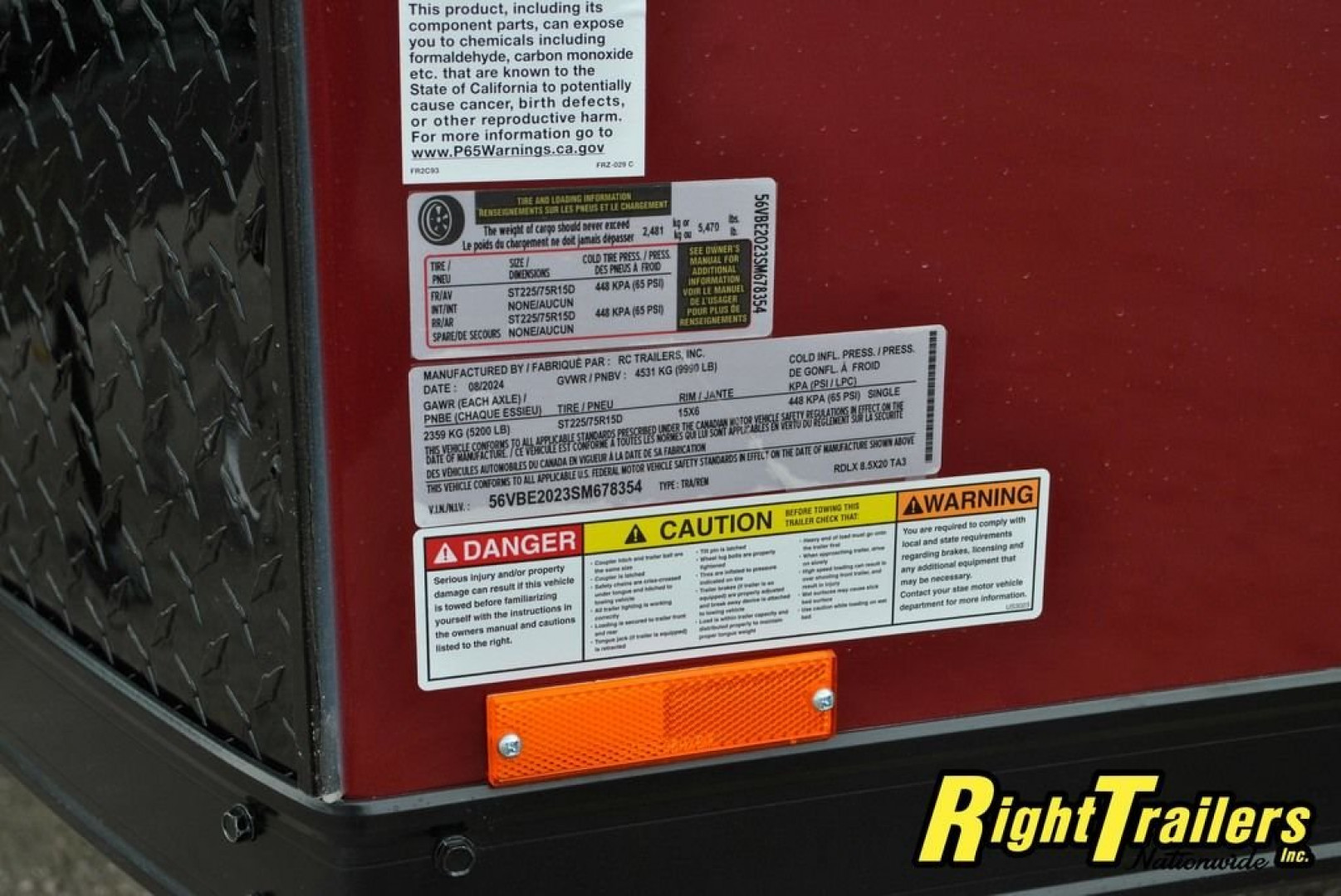 New 8.5x20 RC Enclosed Trailer