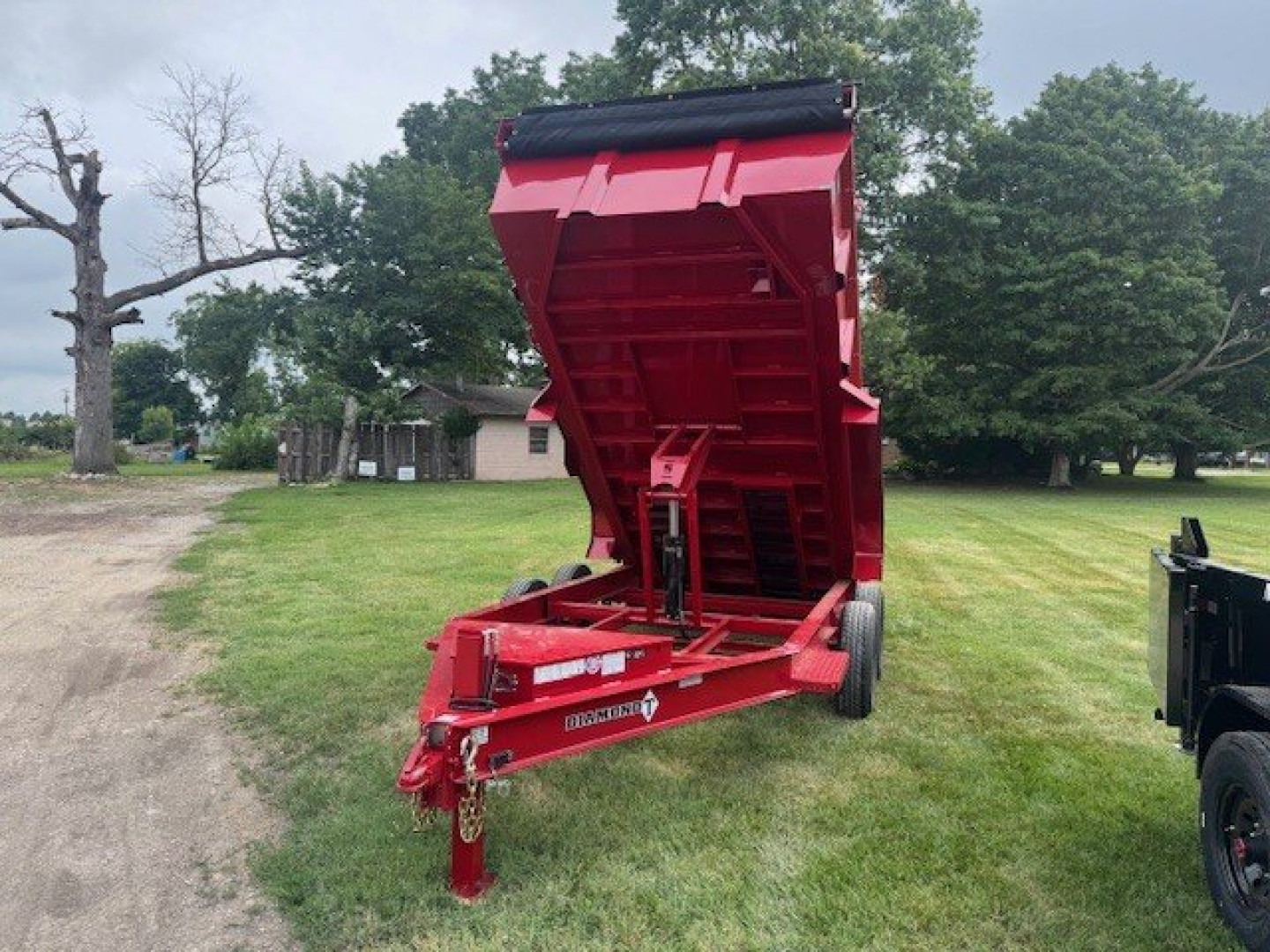 New 2025 Diamond T 83x14 14K Scissor w/ Hydraulic Jack Dump Trailer