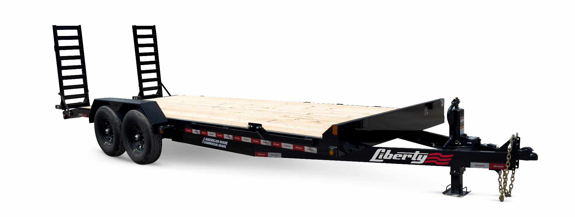 New 2025 Liberty 83x19+3 Standup Ramps Equipment Trailer