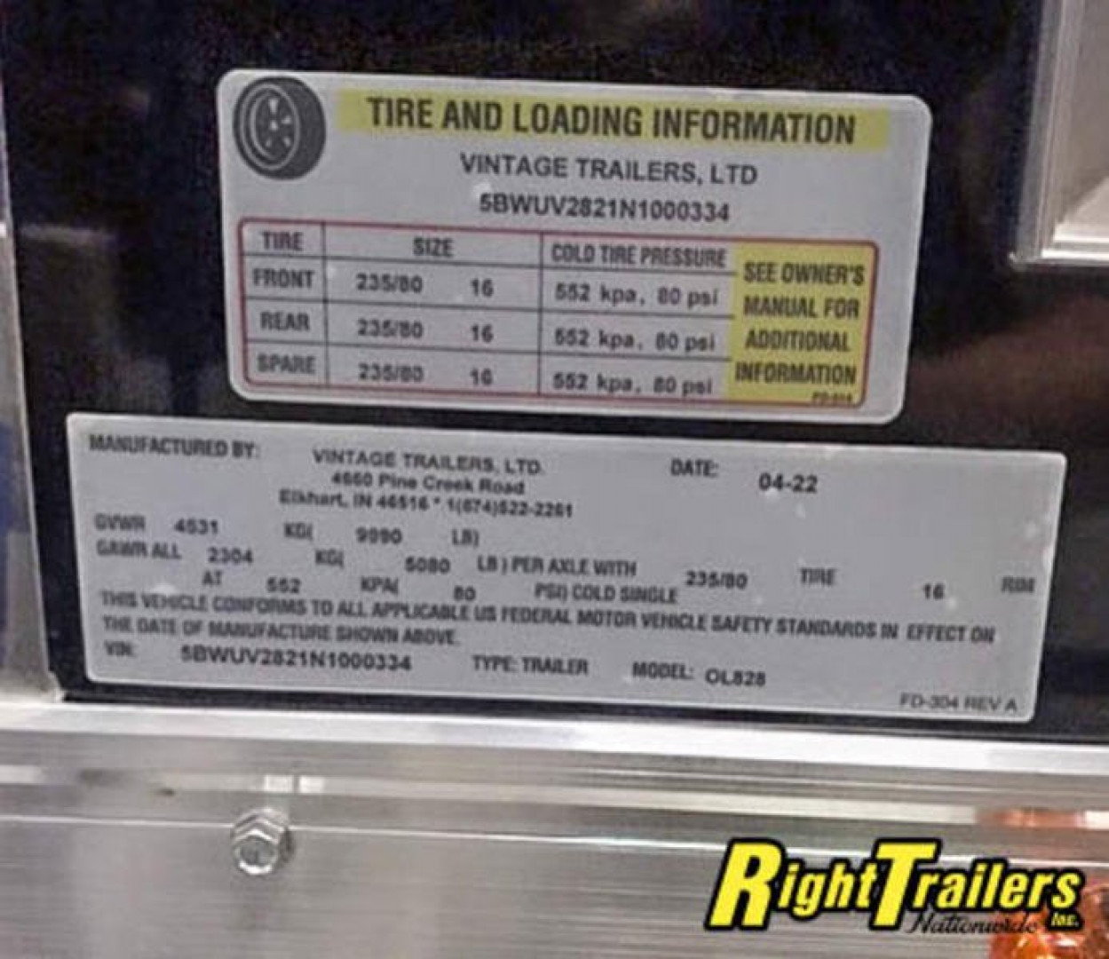 New 2022 8.5x28 Vintage Race Trailer OL828