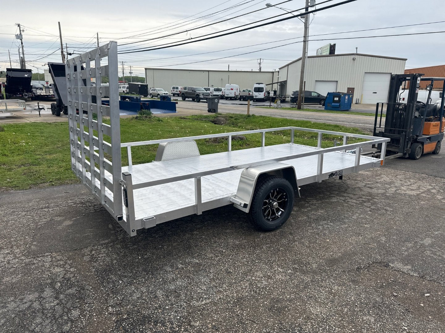 New 2025 BLACK RHINO 7x14 Landscape Aluminum Floor Landscape Trailer