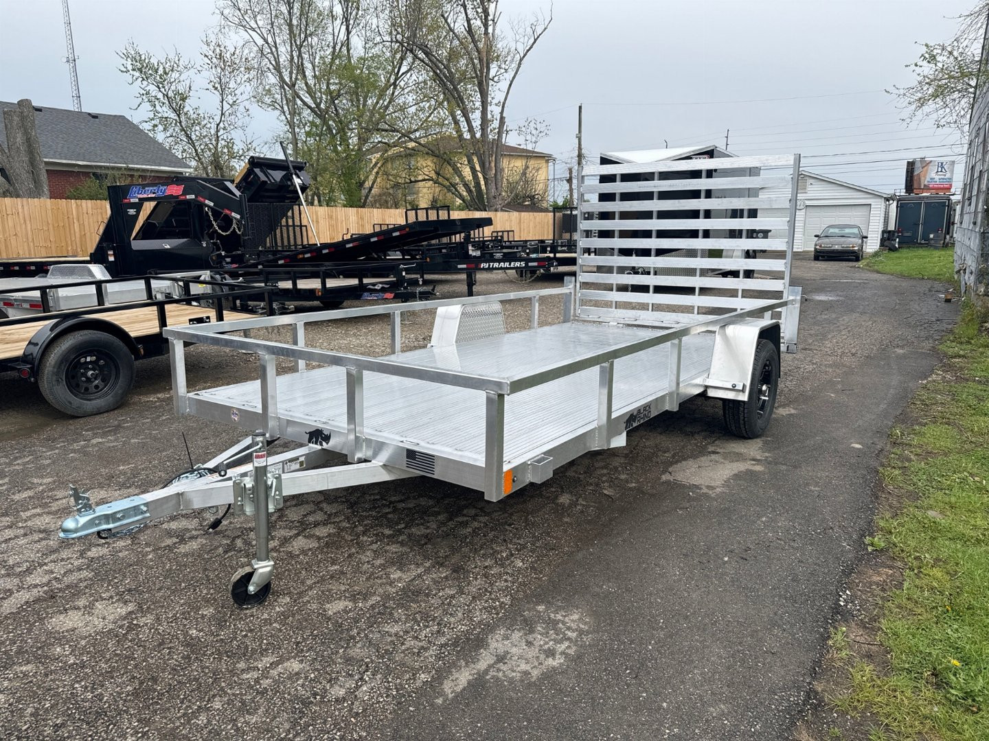 New 2025 BLACK RHINO 7x14 Landscape Aluminum Floor Landscape Trailer