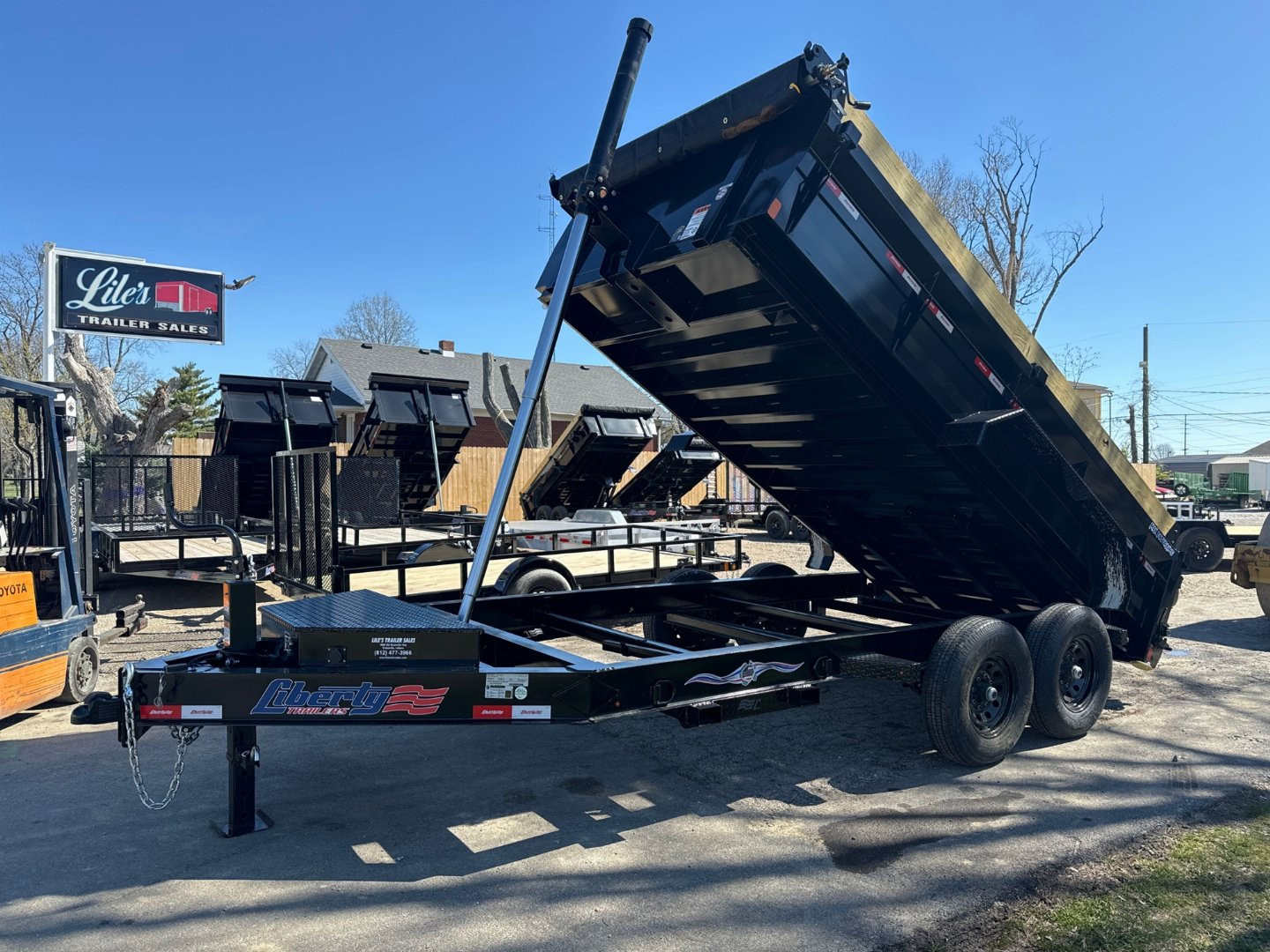 New 2025 Liberty Trailers 83x14 Low Pro Dump 14k Rated Telescopic