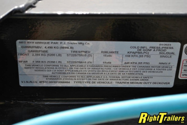 New 2023 8.5x24 PJ Deckover Equipment Trailer