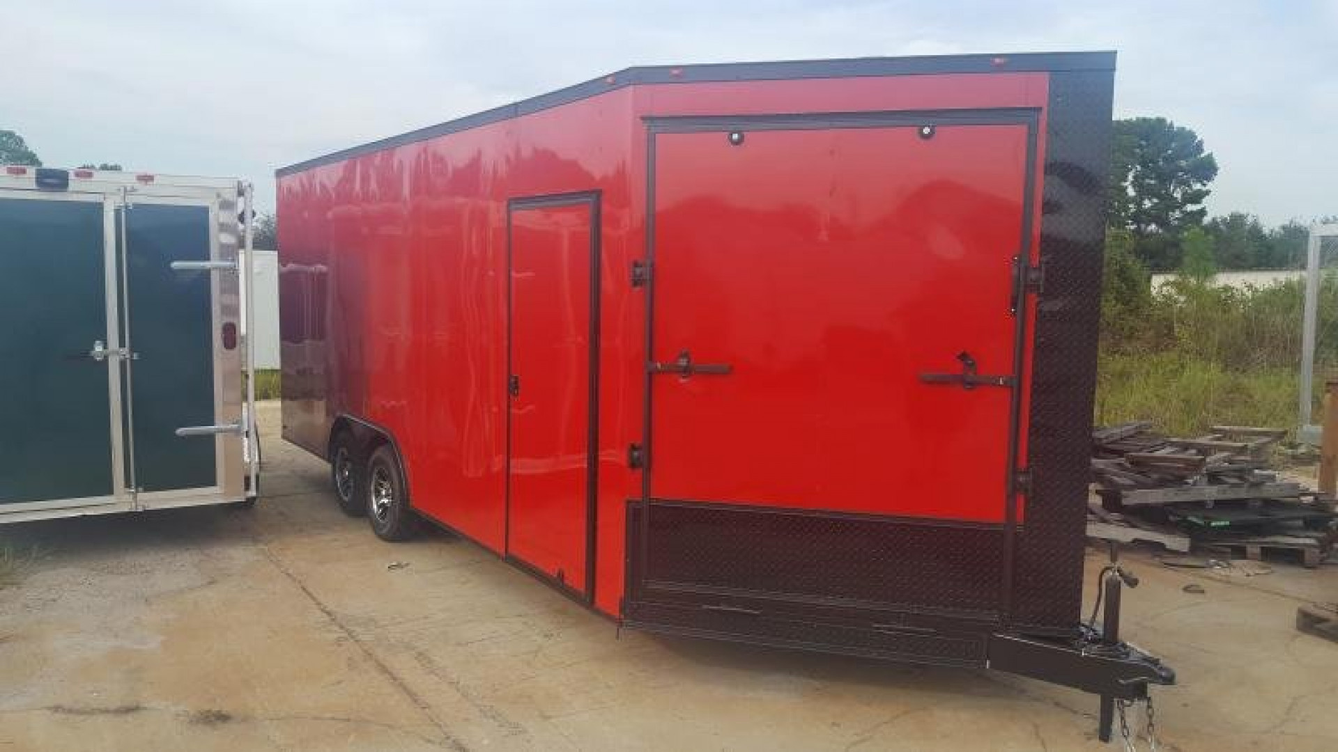 New 8.5 X 20 5 V NOSE RAMP Snowmobile Trailer