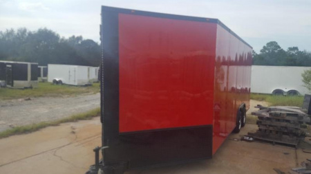 New 8.5 X 20 5 V NOSE RAMP Snowmobile Trailer