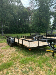 New 2025 Long Run Trailers 82''x18' Tandem Axle Pipe Top Utility Trailer