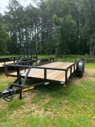New 2025 Long Run Trailers 82''x18' Tandem Axle Pipe Top Utility Trailer