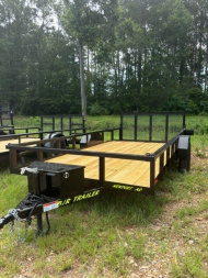 New 2025 B/R Trailers 76''x14' Single Axle Utility Trailer