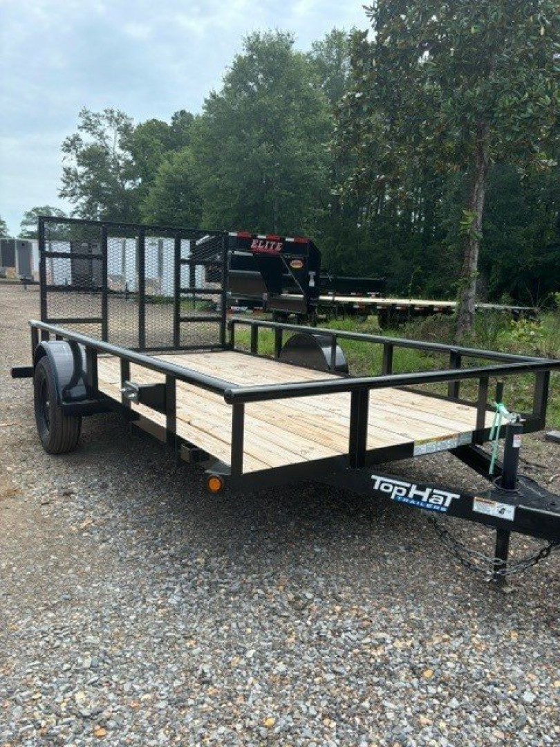 New 2025 Top Hat 6'5''x12' Single Axle Pipe top Utility Trailer