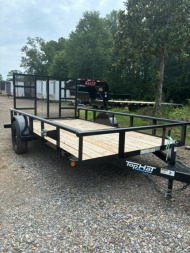 New 2025 Top Hat 6'5''x12' Single Axle Pipe top Utility Trailer