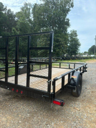 New 2025 Top Hat 6'5''x12' Single Axle Pipe top Utility Trailer