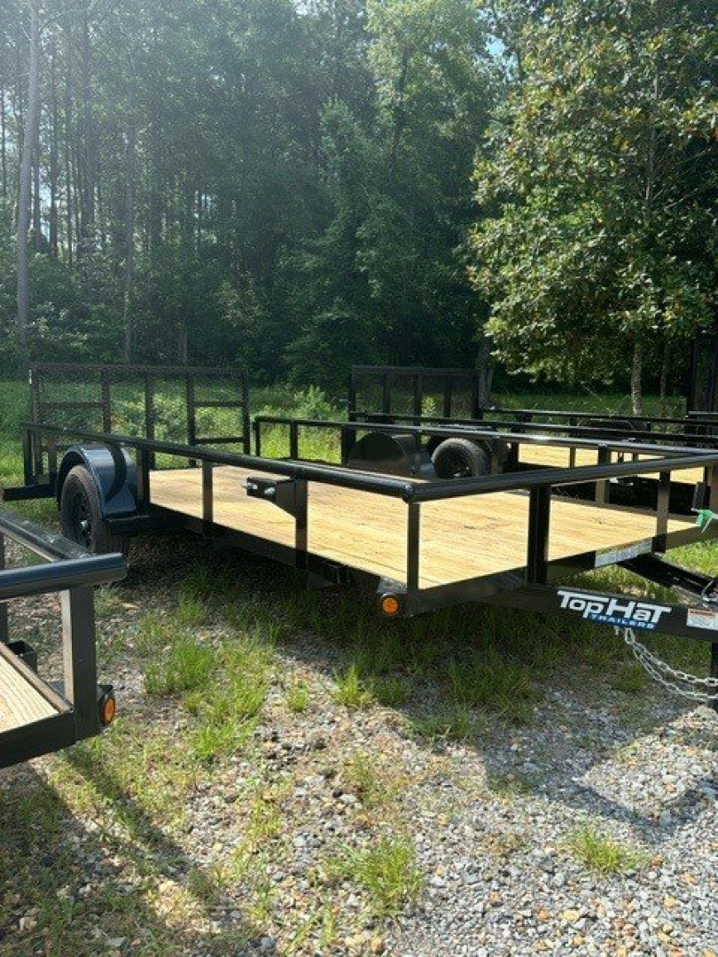New 2025 Top Hat 77''x14' Single Axle Utility Trailer