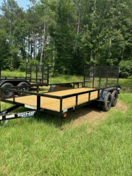 New 2025 Top Hat Trailers 77''x16' tandem axle Utility Trailer