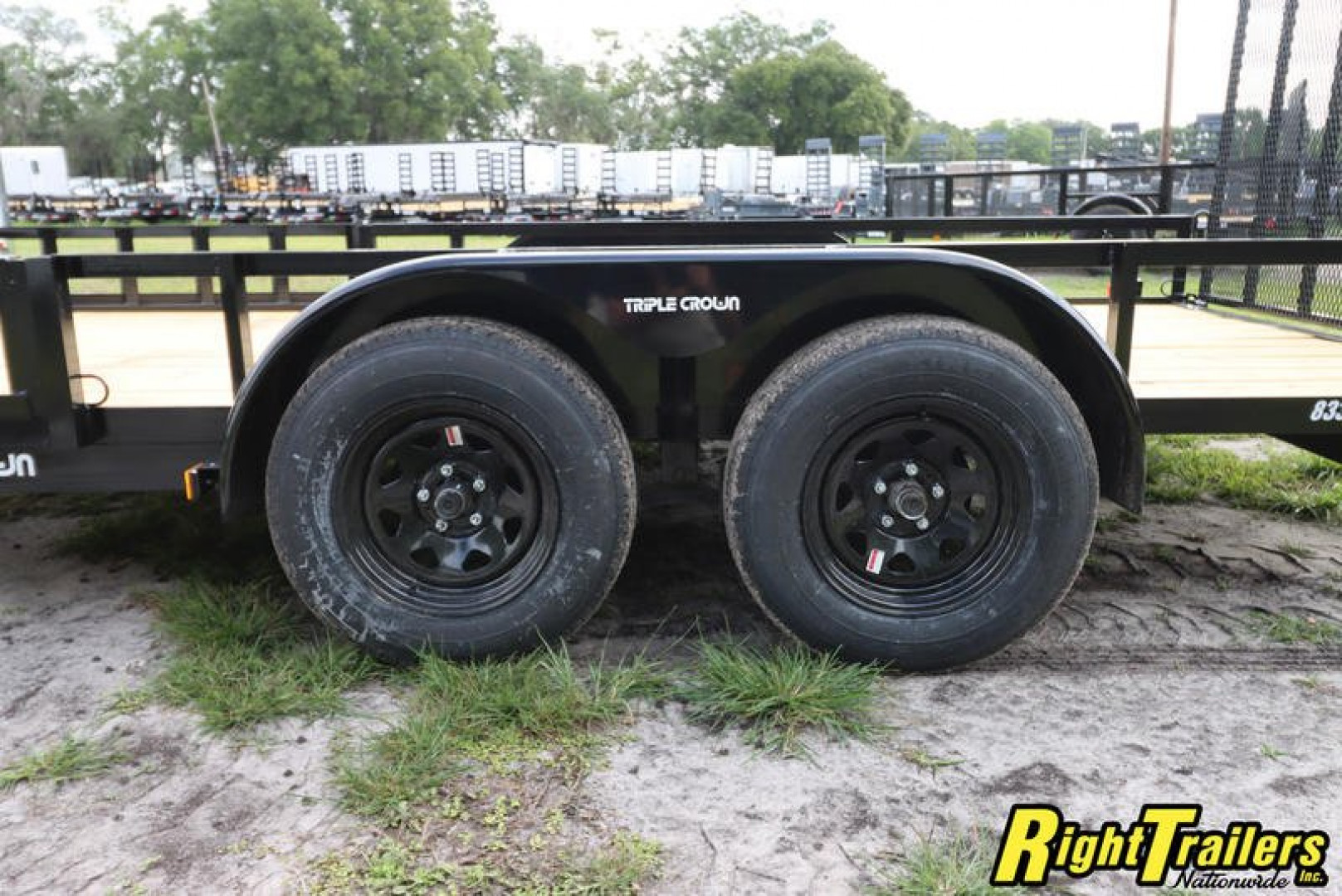 New 2023 7x16 Red Hot ATV Utility Trailer ATV7X16