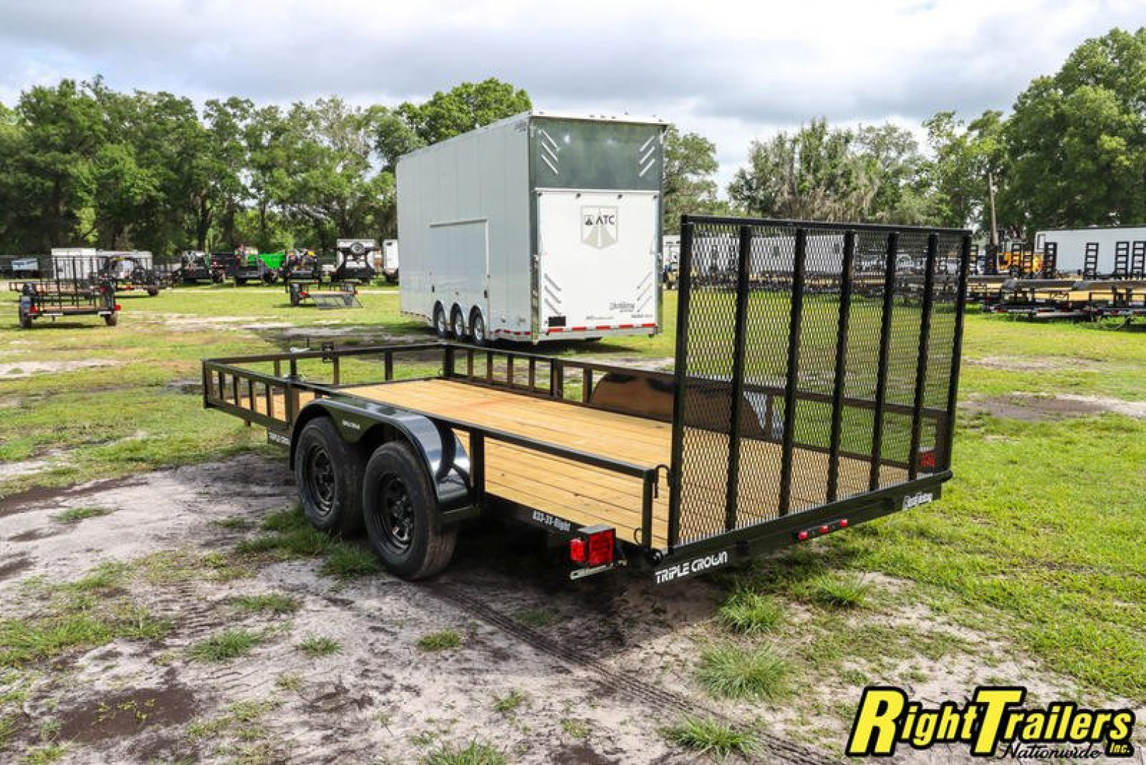 New 2023 7x16 Red Hot ATV Utility Trailer ATV7X16