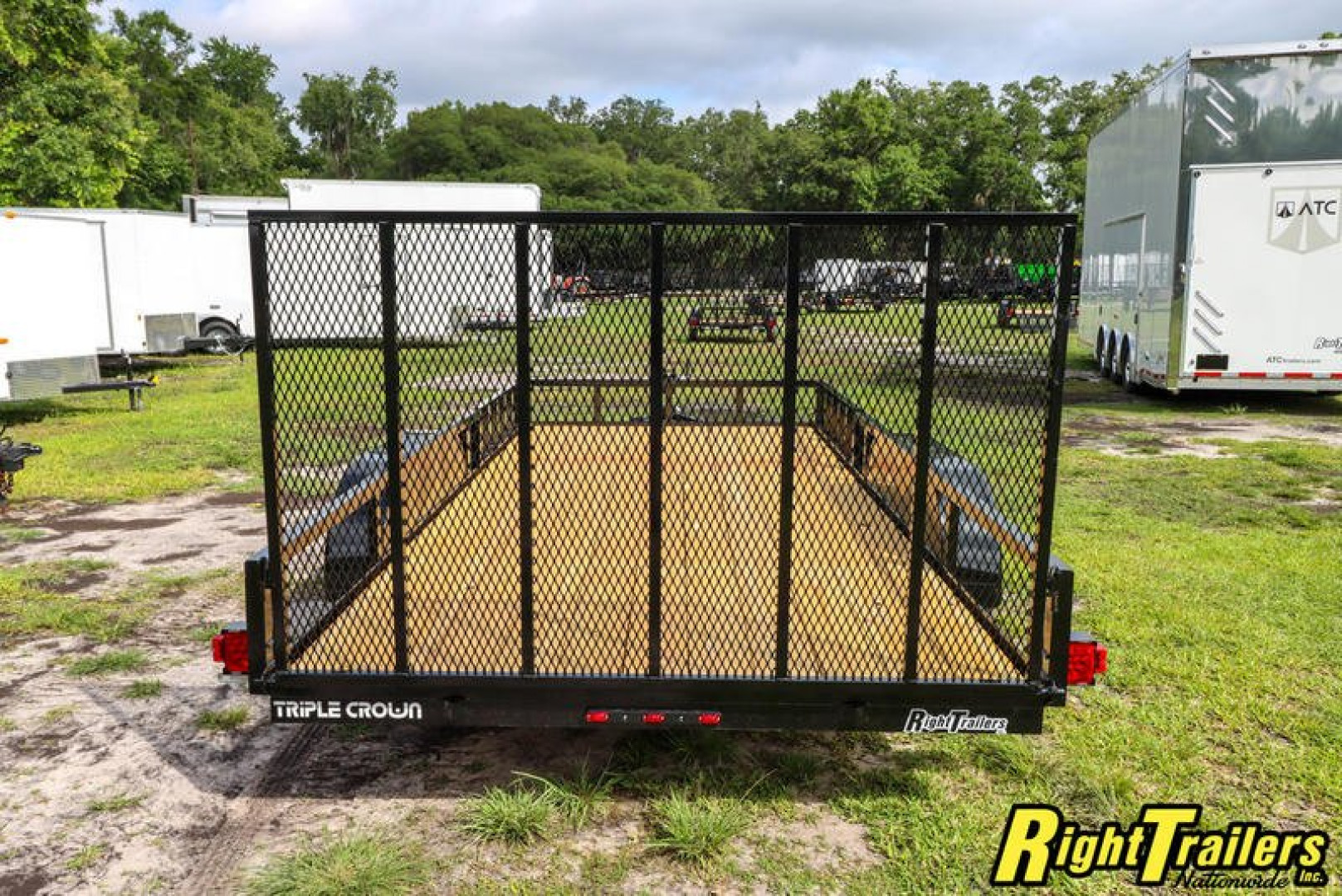 New 2023 7x16 Red Hot ATV Utility Trailer ATV7X16