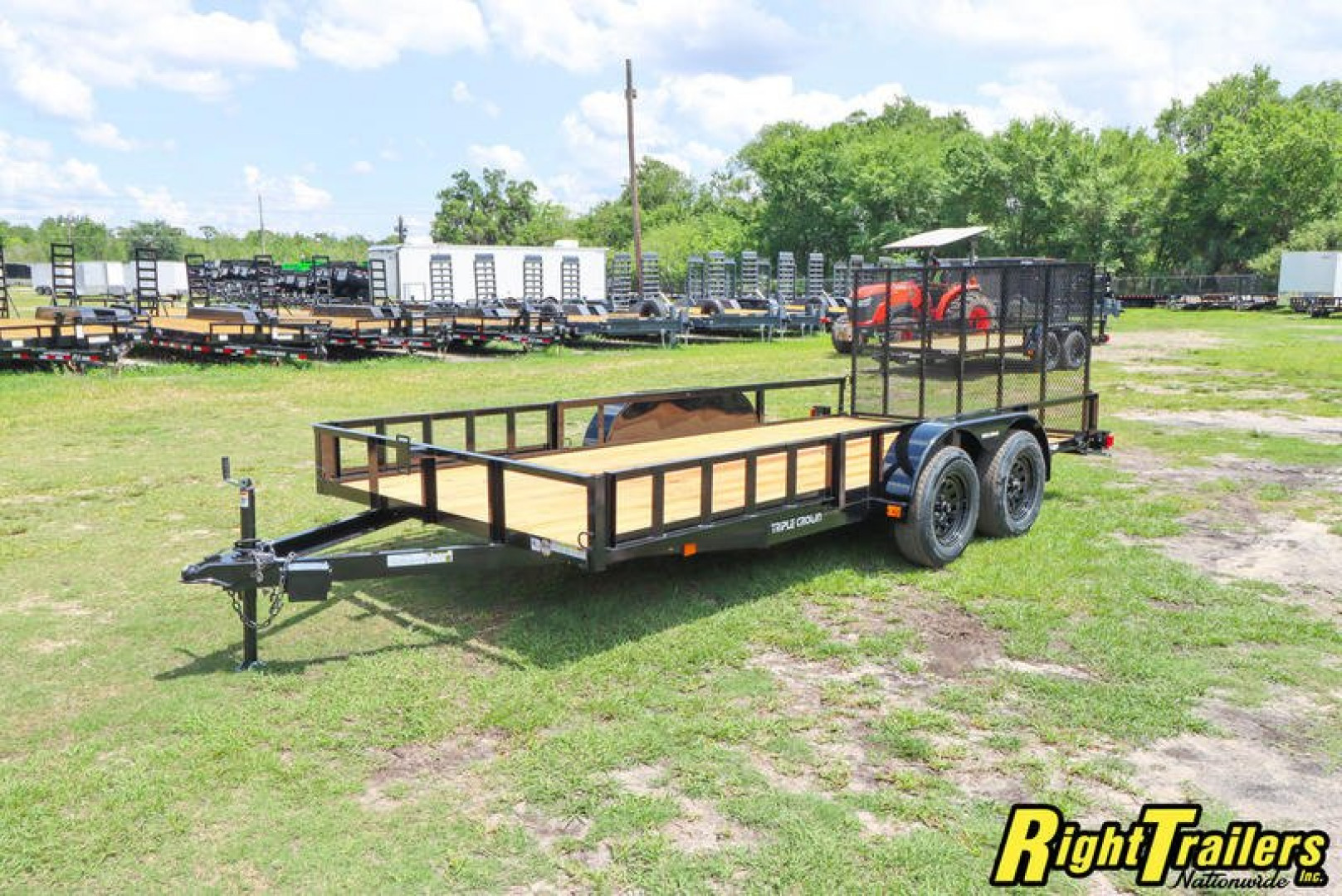 New 2023 7x16 Red Hot ATV Utility Trailer ATV7X16