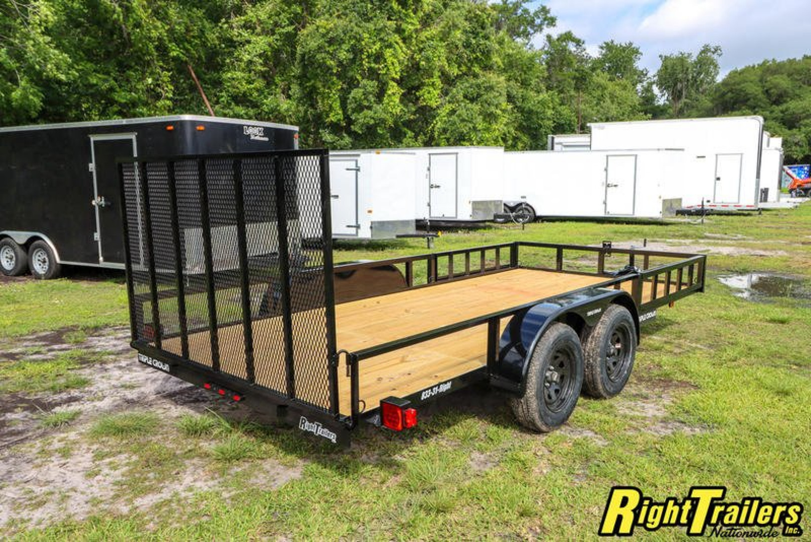 New 2023 7x16 Red Hot ATV Utility Trailer ATV7X16