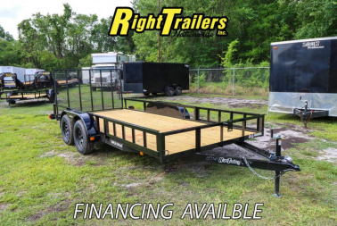 New 2023 7x16 Red Hot ATV Utility Trailer ATV7X16
