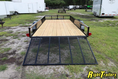 New 2023 7x16 Red Hot ATV Utility Trailer ATV7X16