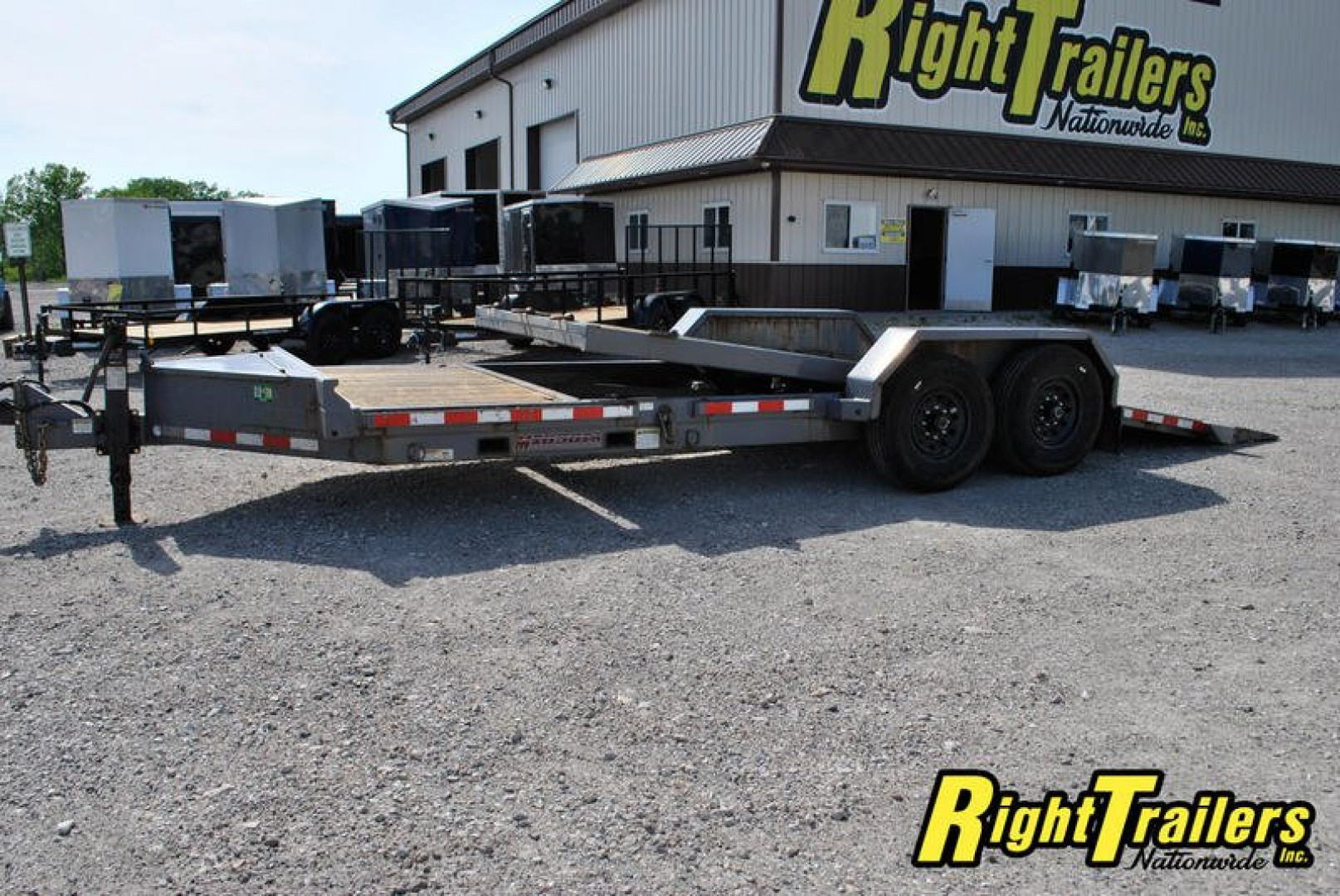 Used 2018 7X22 MIDSOTA Tilt Bed Equipment Trailer