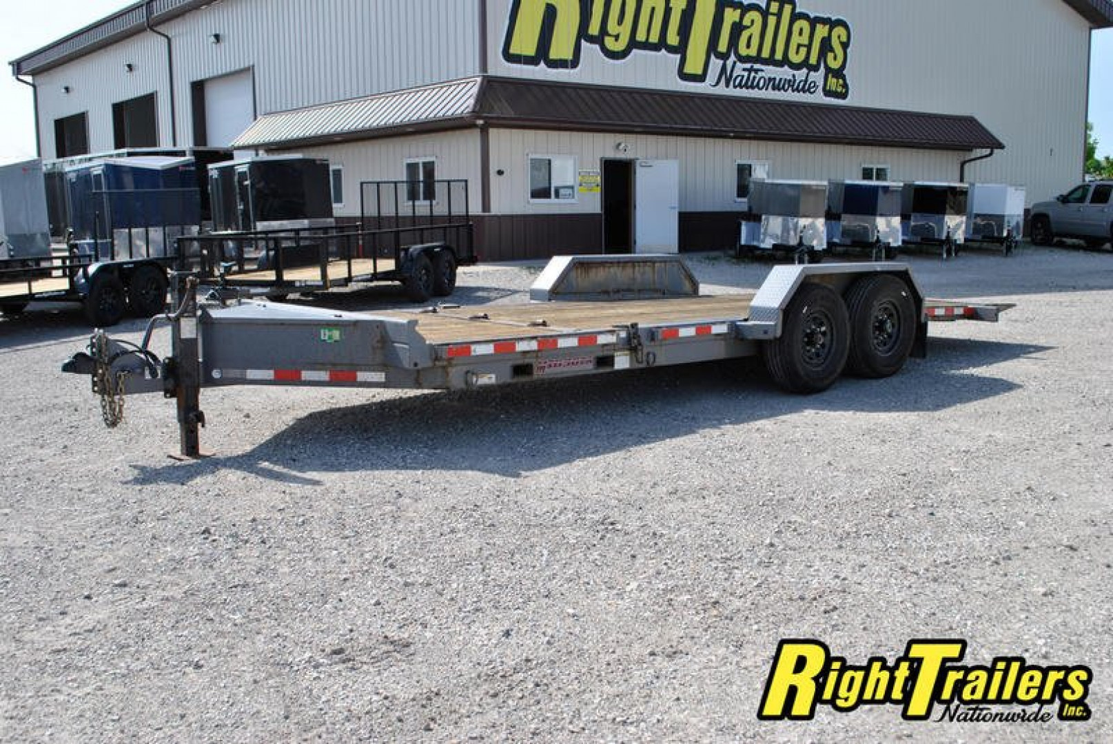 Used 2018 7X22 MIDSOTA Tilt Bed Equipment Trailer