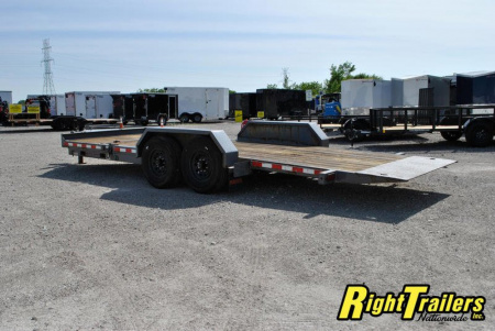 Used 2018 7X22 MIDSOTA Tilt Bed Equipment Trailer