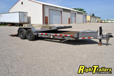 Used 2018 7X22 MIDSOTA Tilt Bed Equipment Trailer