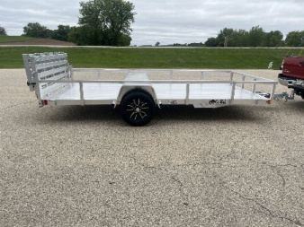 New 2025 Black Rhino LSS714A-5K Aluminum Trailer w/ Brakes and Bi-Fold Gate