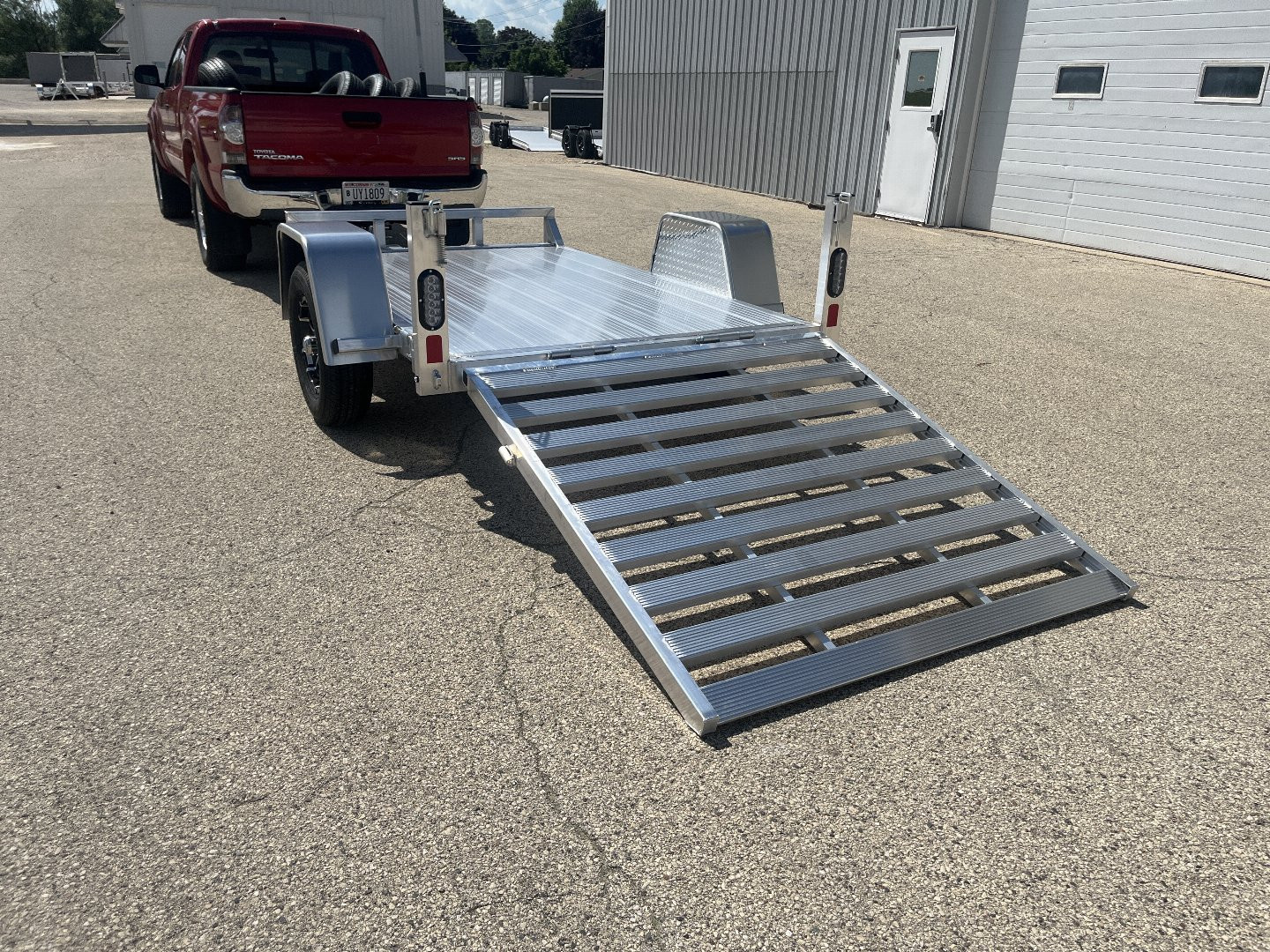 New 2025 BLACK RHINO Aluminum 5'x8' UTS508 w/ No Side Rails ATV Trailer