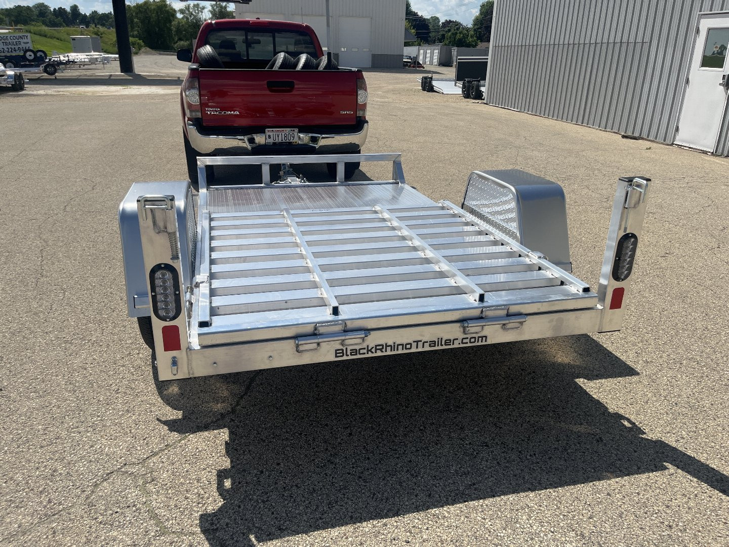 New 2025 BLACK RHINO Aluminum 5'x8' UTS508 w/ No Side Rails ATV Trailer