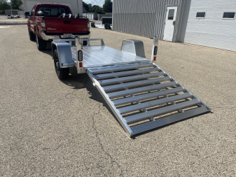 New 2025 BLACK RHINO Aluminum 5'x8' UTS508 w/ No Side Rails ATV Trailer