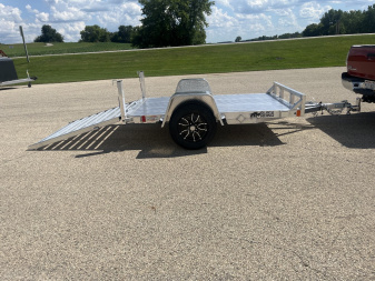 New 2025 BLACK RHINO Aluminum 5'x8' UTS508 w/ No Side Rails ATV Trailer