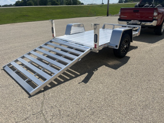 New 2025 BLACK RHINO Aluminum 5'x8' UTS508 w/ No Side Rails ATV Trailer