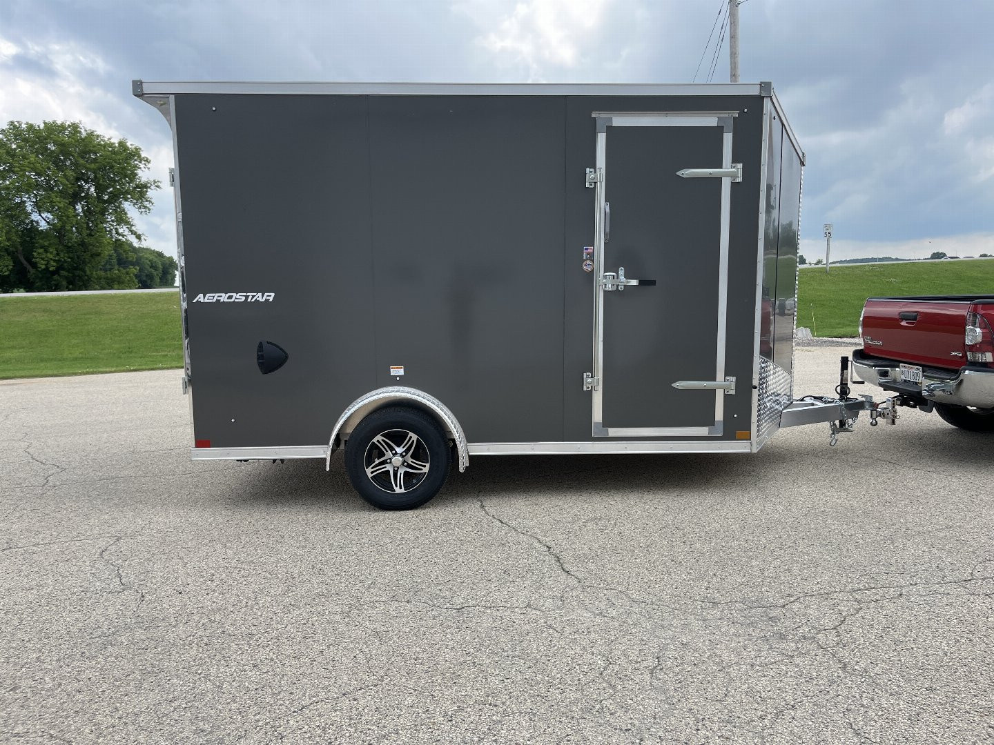 New 2025 Qualitec Aluminum 7.5'x12'+30" Aerostar w/ UTV Package Cargo / Enclosed Trailer