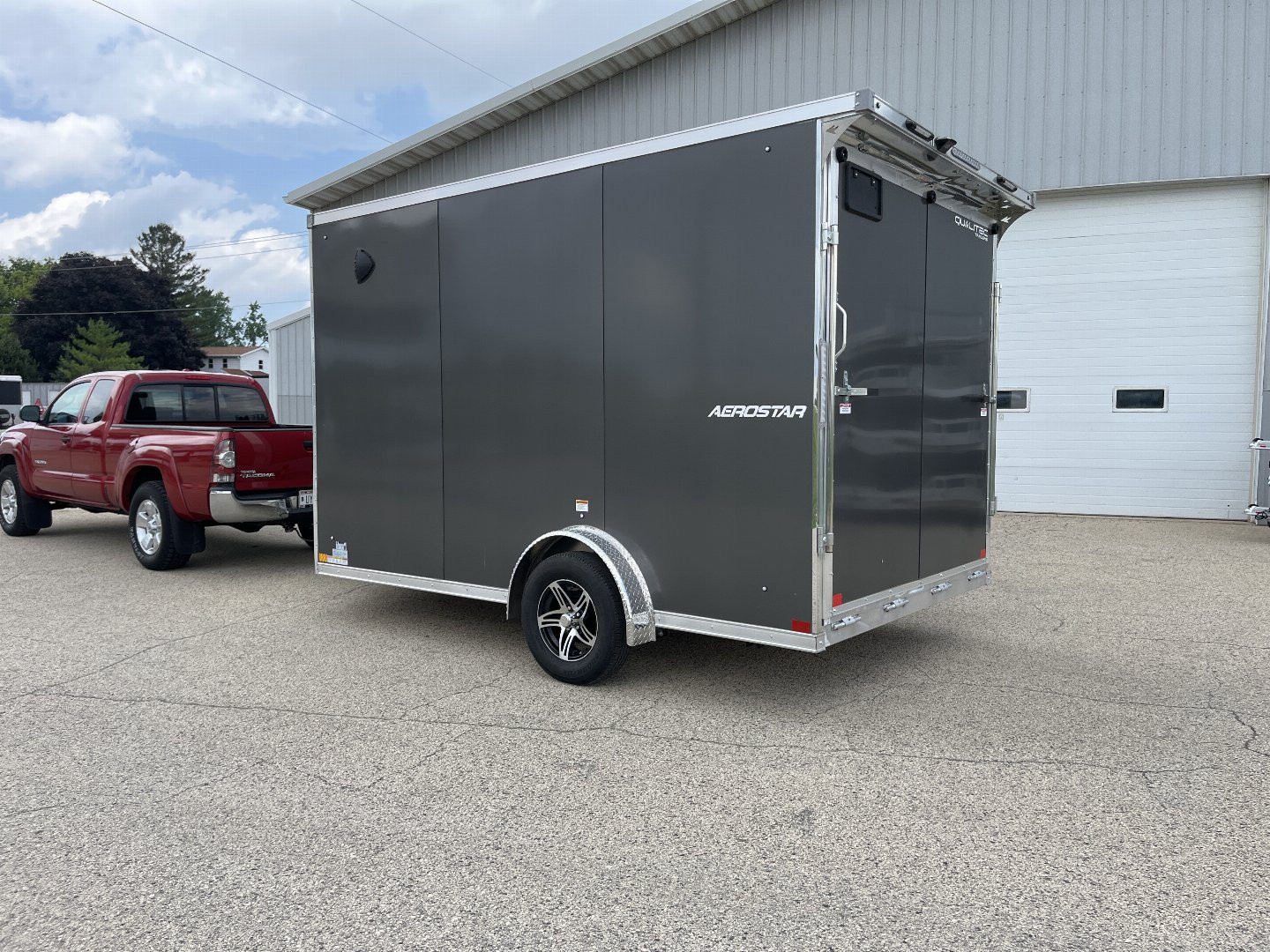 New 2025 Qualitec Aluminum 7.5'x12'+30" Aerostar w/ UTV Package Cargo / Enclosed Trailer