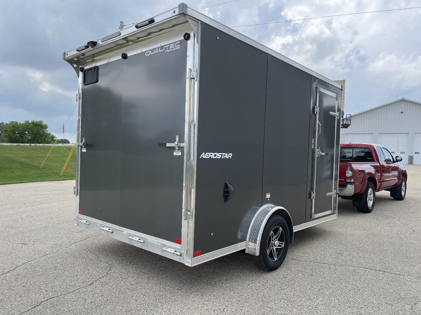 New 2025 Qualitec Aluminum 7.5'x12'+30" Aerostar w/ UTV Package Cargo / Enclosed Trailer