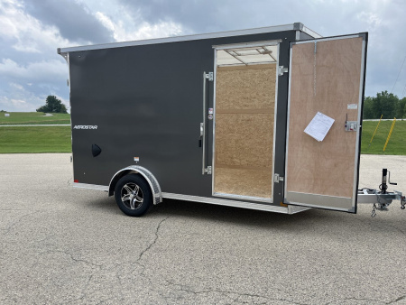New 2025 Qualitec Aluminum 7.5'x12'+30" Aerostar w/ UTV Package Cargo / Enclosed Trailer