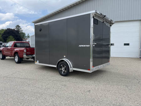 New 2025 Qualitec Aluminum 7.5'x12'+30" Aerostar w/ UTV Package Cargo / Enclosed Trailer