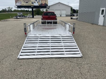 New 2025 Black Rhino LSS714A-5K Aluminum Trailer w/ Brakes and Bi-Fold Gate