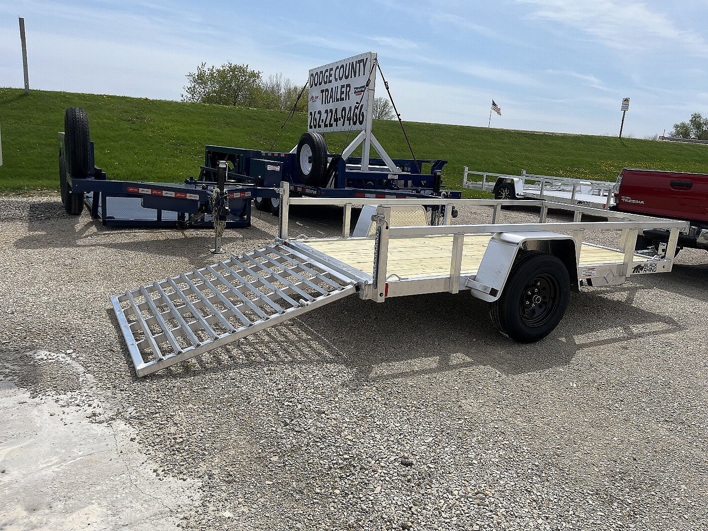 New 2025 Black Rhino EXS510 Aluminum Trailer w/ Wood Deck