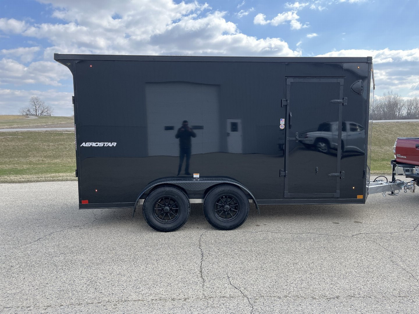 New 2025 Qualitec Aluminum 7'x14'+30" Aerostar w/ E-Tracks and Black Out Package Cargo / Enclosed Trailer