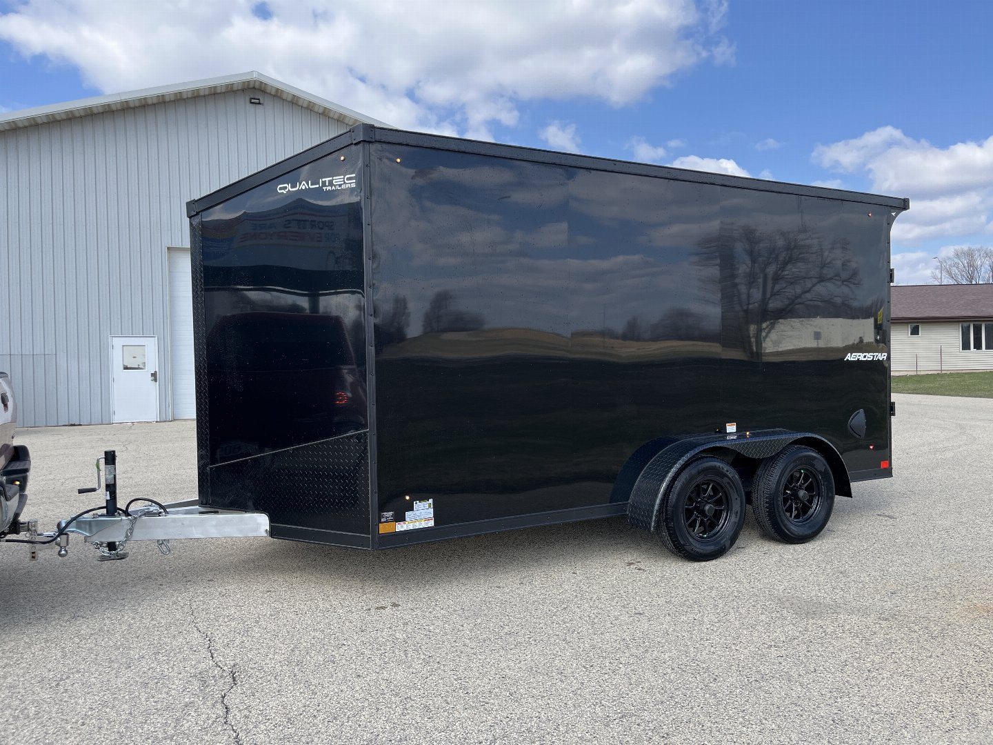 New 2025 Qualitec Aluminum 7'x14'+30" Aerostar w/ E-Tracks and Black Out Package Cargo / Enclosed Trailer