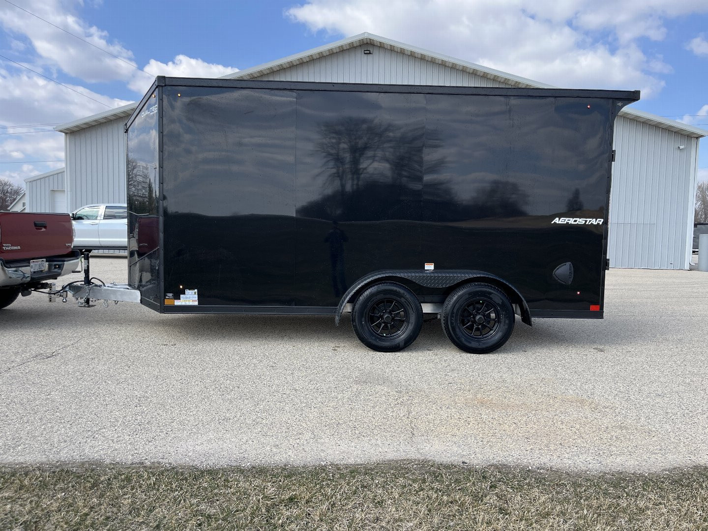 New 2025 Qualitec Aluminum 7'x14'+30" Aerostar w/ E-Tracks and Black Out Package Cargo / Enclosed Trailer